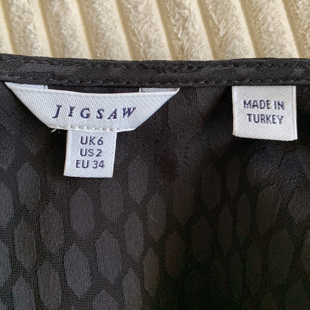 Jigsaw black midi wrap around dress - Picture 7 of 10